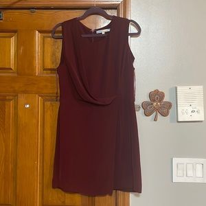 Cecico Maroon/Burgundy Mini Dress w/Front Draping - Size Large, New Never Worn